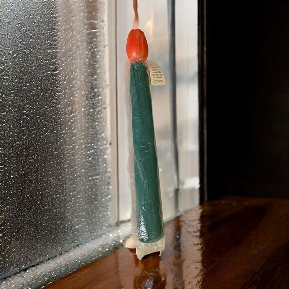 Vintage 1990 Green Holland Orange Tulip Handle Umbrella Tulipac Rare HTF - Picture 1 of 4